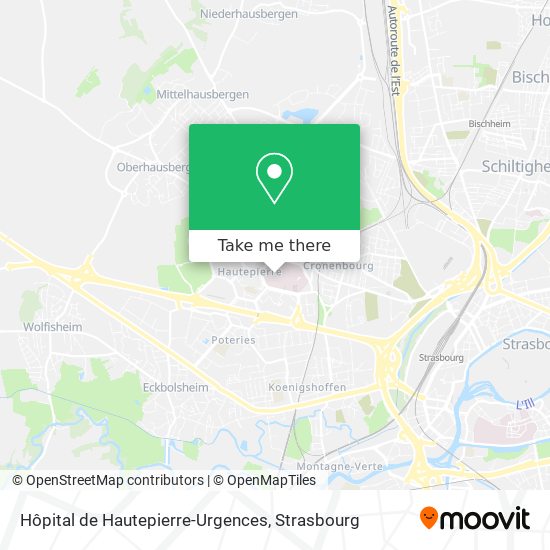 Hôpital de Hautepierre-Urgences map