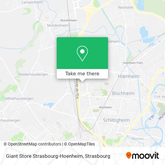 Giant Store Strasbourg-Hoenheim map