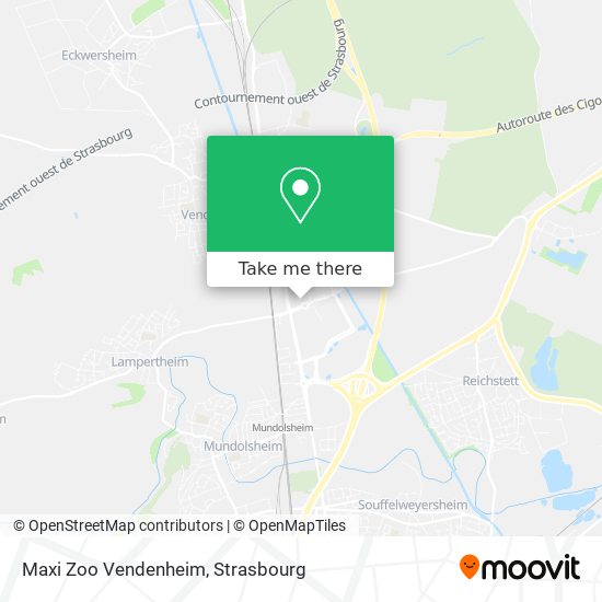 Maxi Zoo Vendenheim map