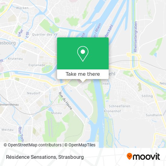 Résidence Sensations map