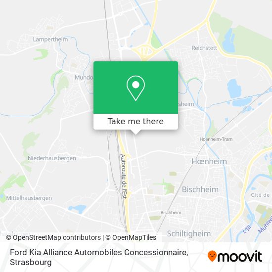 Ford Kia Alliance Automobiles Concessionnaire map