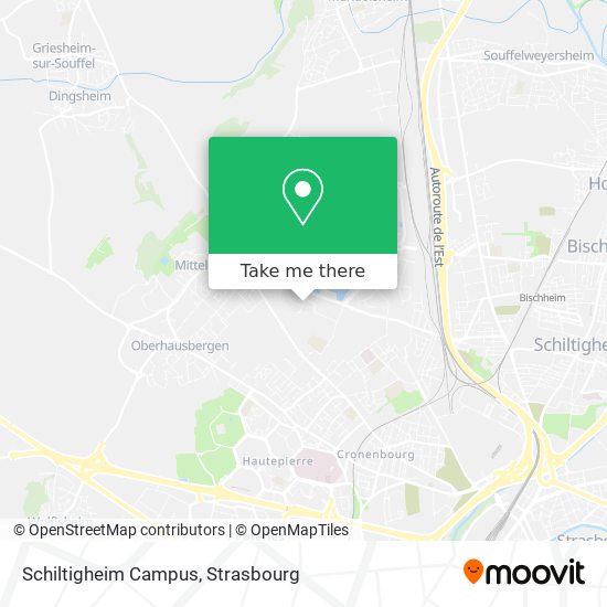 Mapa Schiltigheim Campus