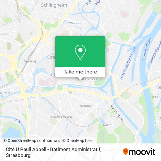 Cité U Paull Appell - Batiment Administratif map