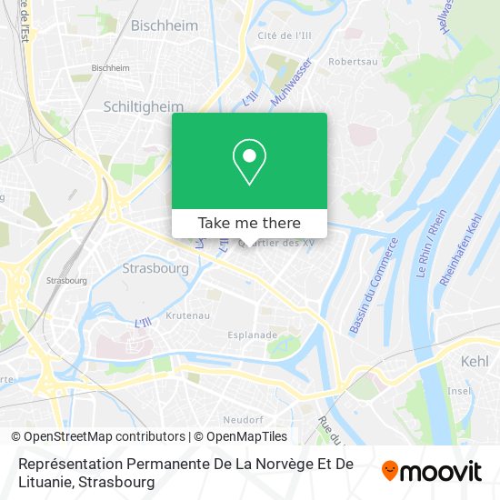 Représentation Permanente De La Norvège Et De Lituanie map