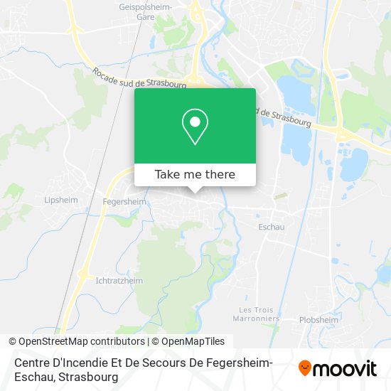 Mapa Centre D'Incendie Et De Secours De Fegersheim-Eschau