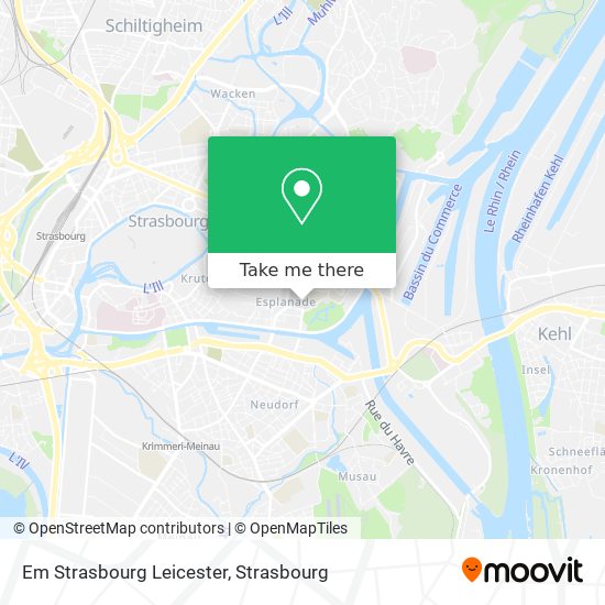 Em Strasbourg Leicester map