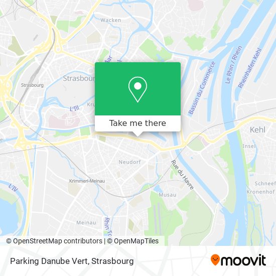 Parking Danube Vert map