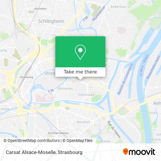 Mapa Carsat Alsace-Moselle