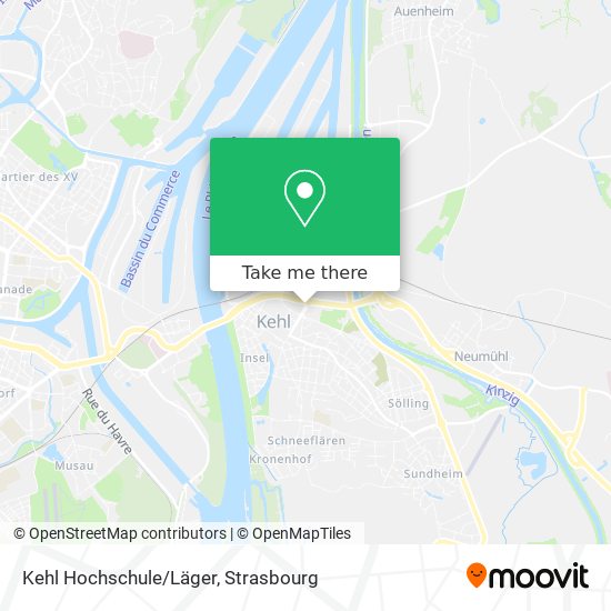 Mapa Kehl Hochschule/Läger