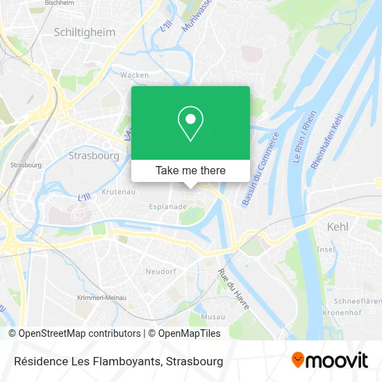 Résidence Les Flamboyants map