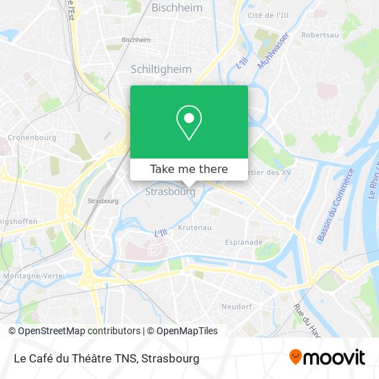 Mapa Le Café du Théâtre TNS