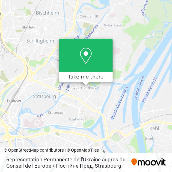 Représentation Permanente de l'Ukraine  auprès du Conseil de l'Europe / Постійне Пред map