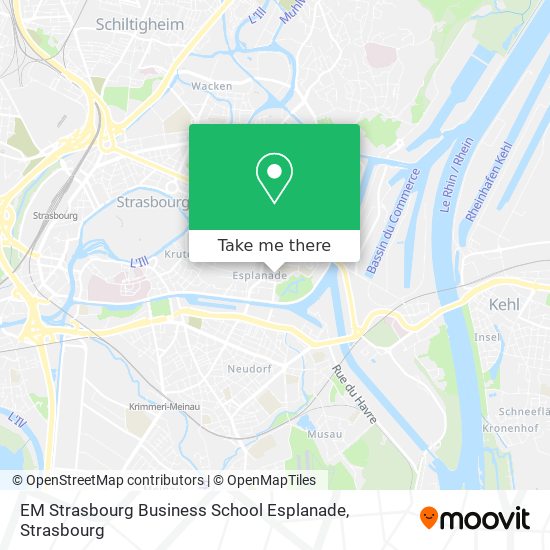 Mapa EM Strasbourg Business School Esplanade