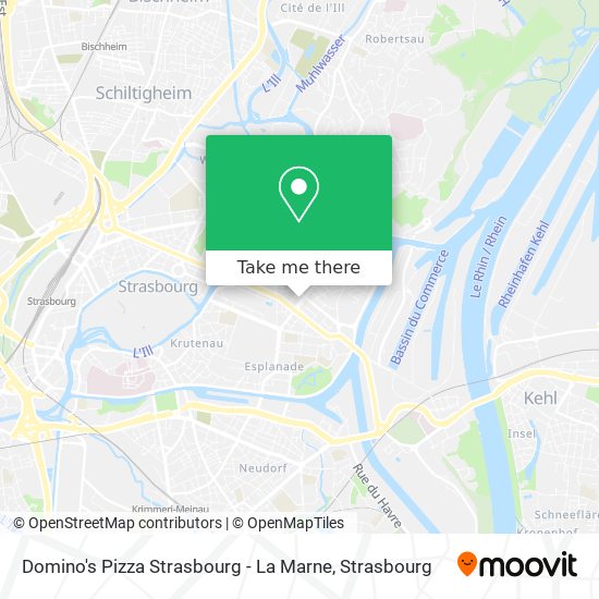 Mapa Domino's Pizza Strasbourg - La Marne