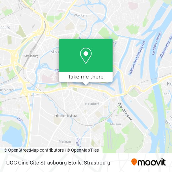 UGC Ciné Cité Strasbourg Etoile map