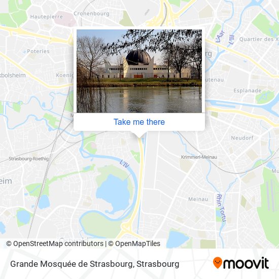 Mapa Grande Mosquée de Strasbourg