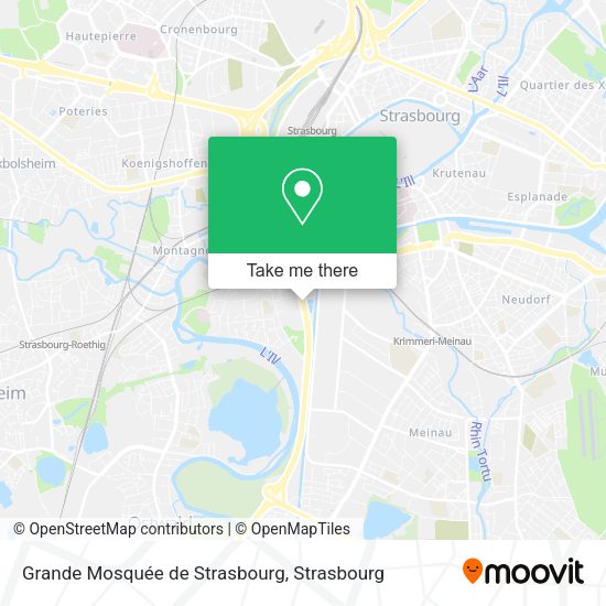 Mapa Grande Mosquée de Strasbourg