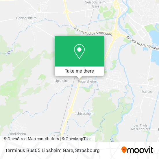 terminus Bus65 Lipsheim Gare map