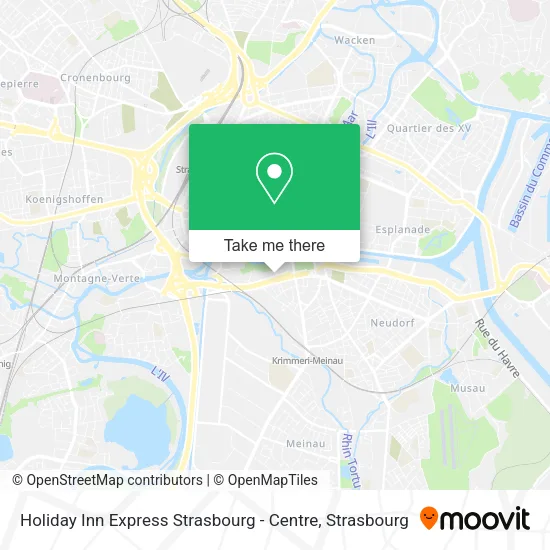 Holiday Inn Express Strasbourg - Centre map