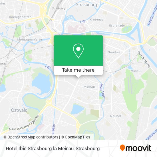 Hotel Ibis Strasbourg la Meinau map