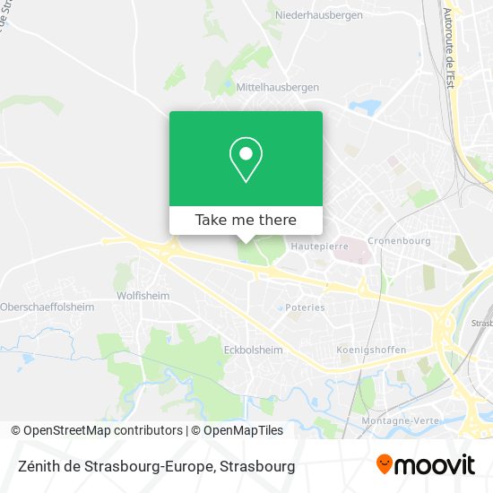 Zénith de Strasbourg-Europe map