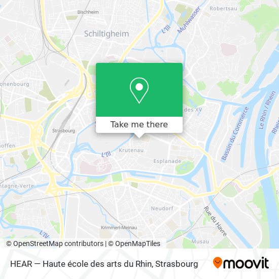 HEAR — Haute école des arts du Rhin map