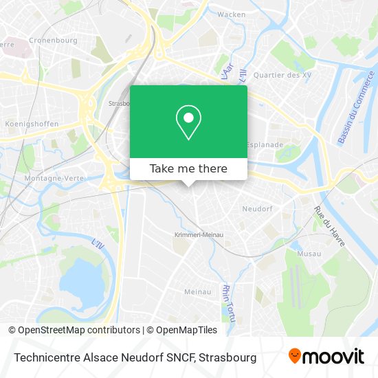 Mapa Technicentre Alsace Neudorf SNCF