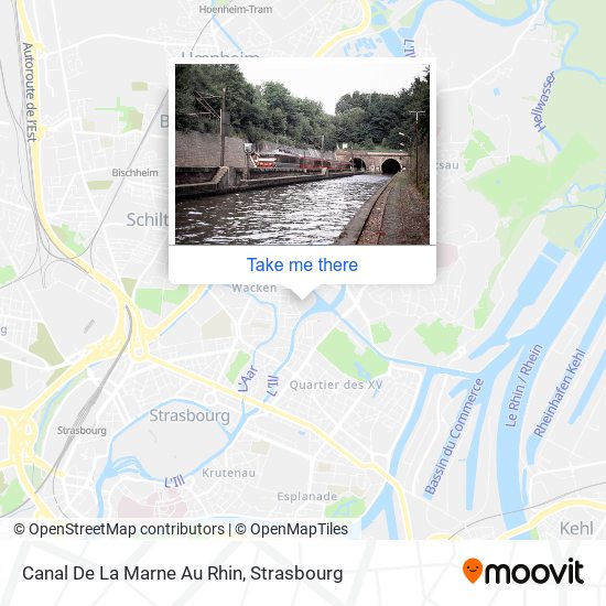 Mapa Canal De La Marne Au Rhin