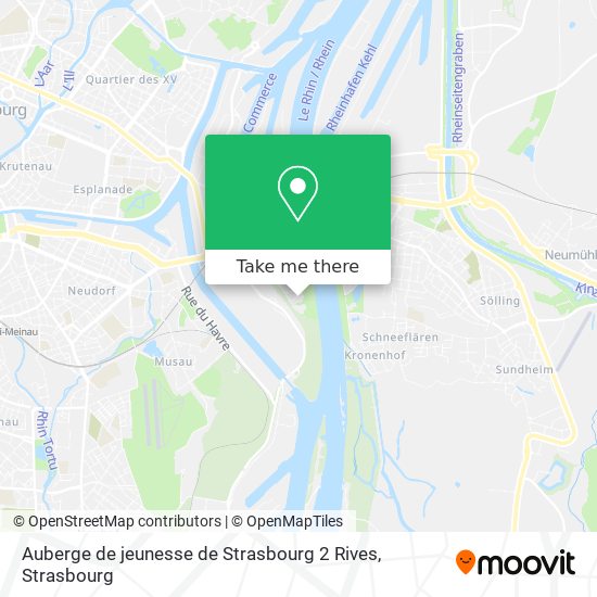 Auberge de jeunesse de Strasbourg 2 Rives map