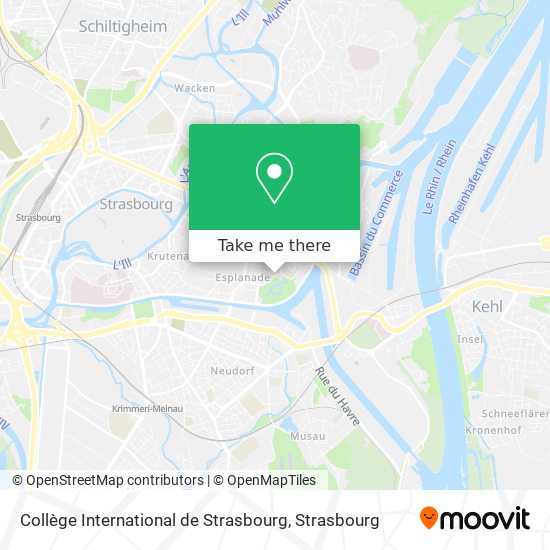 Mapa Collège International de Strasbourg