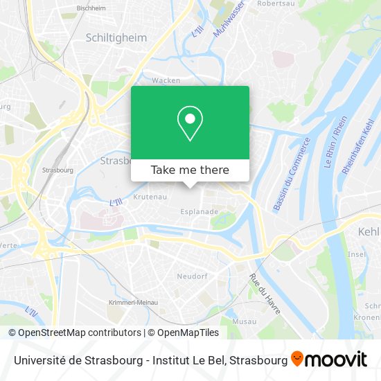 Mapa Université de Strasbourg - Institut Le Bel