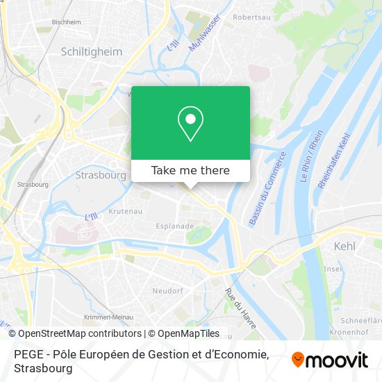 Mapa PEGE - Pôle Européen de Gestion et d’Economie
