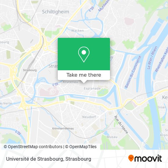 Mapa Université de Strasbourg