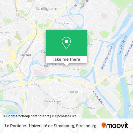 Mapa Le Portique - Université de Strasbourg