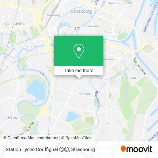 Station Lycée Couffignal ⒶⒺ map