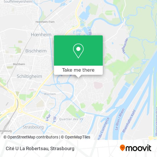 Cité U La Robertsau map