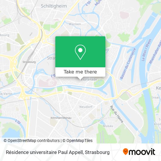Résidence universitaire  Paul Appell map