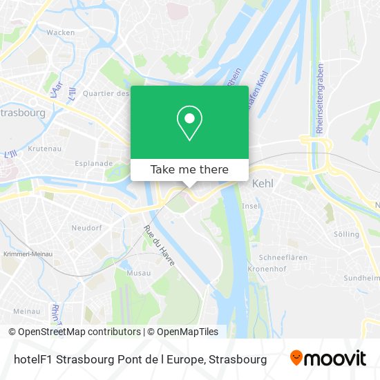 hotelF1 Strasbourg Pont de l Europe map