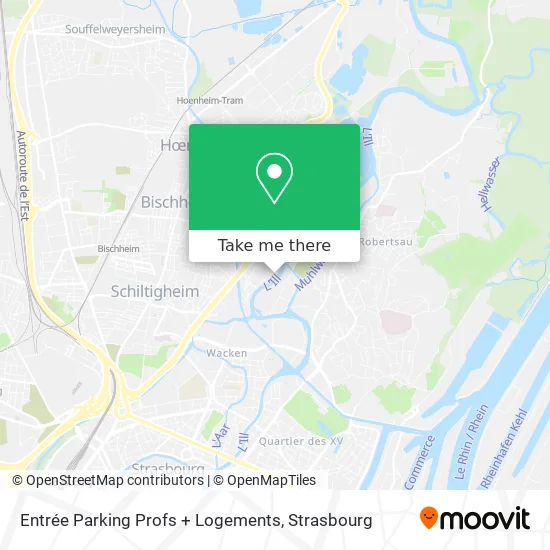 Entrée Parking Profs + Logements map