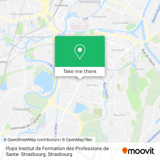 Ifops Institut de Formation des Professions de Sante- Strasbourg map