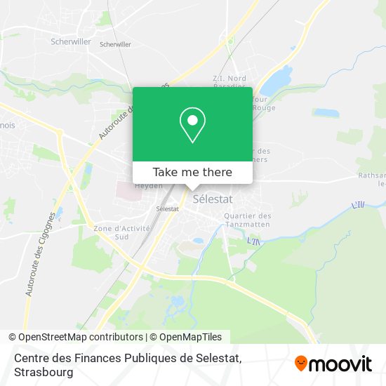 Centre des Finances Publiques de Selestat map