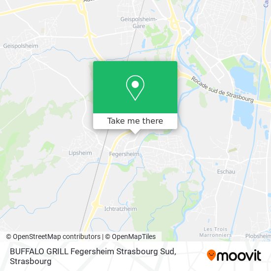 BUFFALO GRILL Fegersheim Strasbourg Sud map