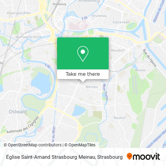 Église Saint-Amand Strasbourg Meinau map