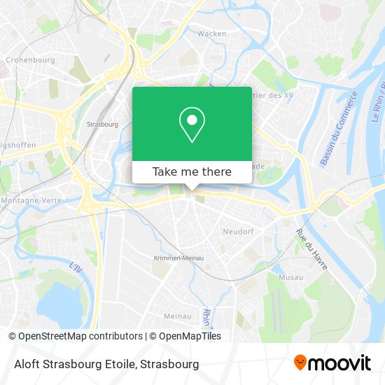 Aloft Strasbourg Etoile map
