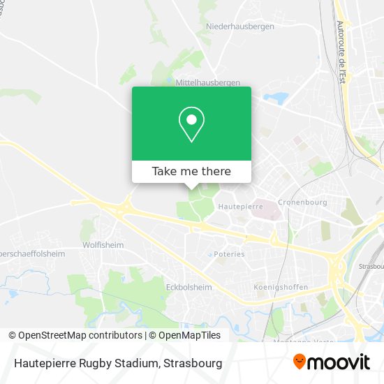 Mapa Hautepierre Rugby Stadium