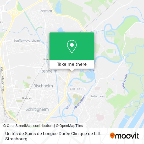 Unités de Soins de Longue Durée Clinique de L'Ill map