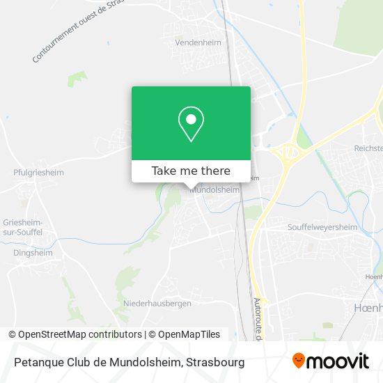 Mapa Petanque Club de Mundolsheim