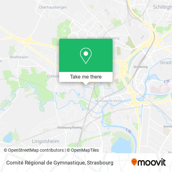 Comité Régional de Gymnastique map