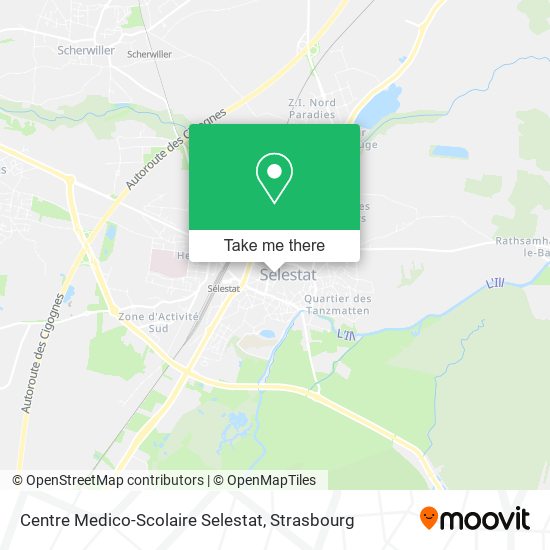 Mapa Centre Medico-Scolaire Selestat