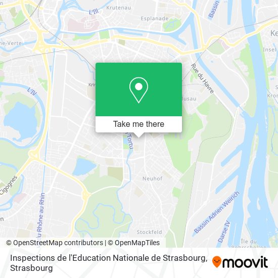 Mapa Inspections de l'Education Nationale de Strasbourg